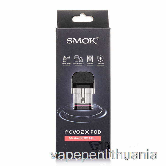 Smok Novo 2x Pakaitiniai Ankštys 0,6 Omo Tinklelio Mtl Ankštys Vape Skystis